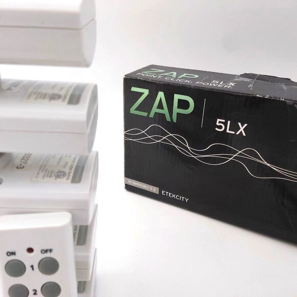 Etekcity ZAP Remote Outlet Switches-Set of 5 With 1 Remote-Model 10-BH9938U - Picture 7 of 12